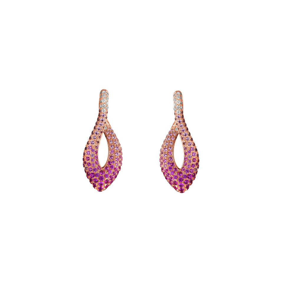 Náušnice s diamanty a safíry Austin