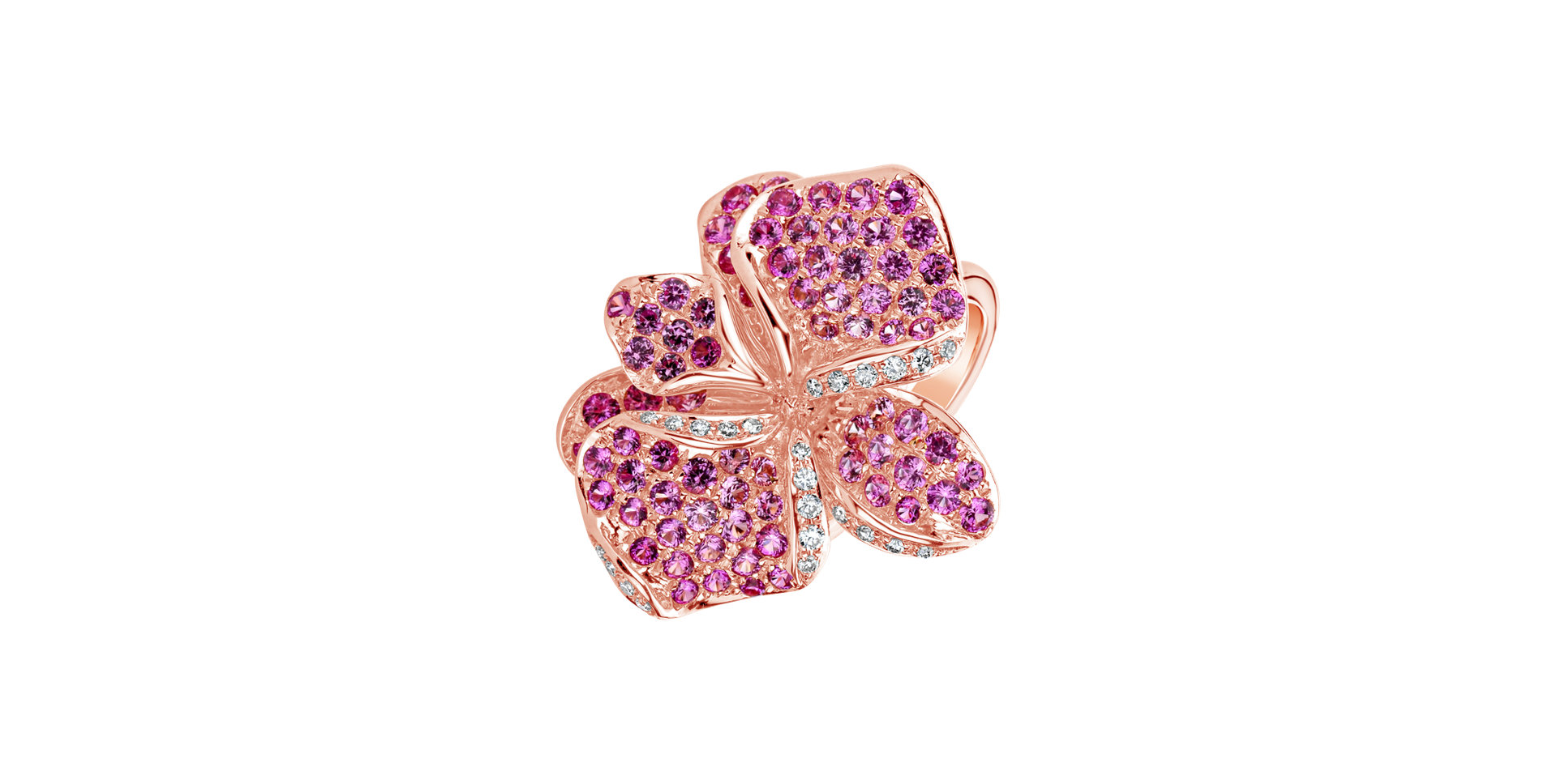 Prsten s diamanty a safíry Samantha