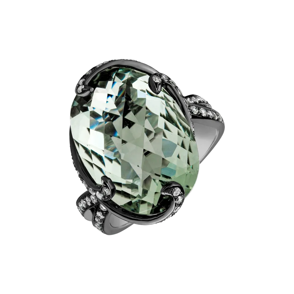 Prsten s ametystem a diamanty Delicious Heaven