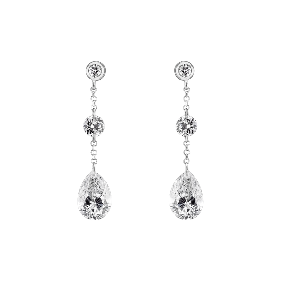 Náušnice s diamanty Diamond Waterfall