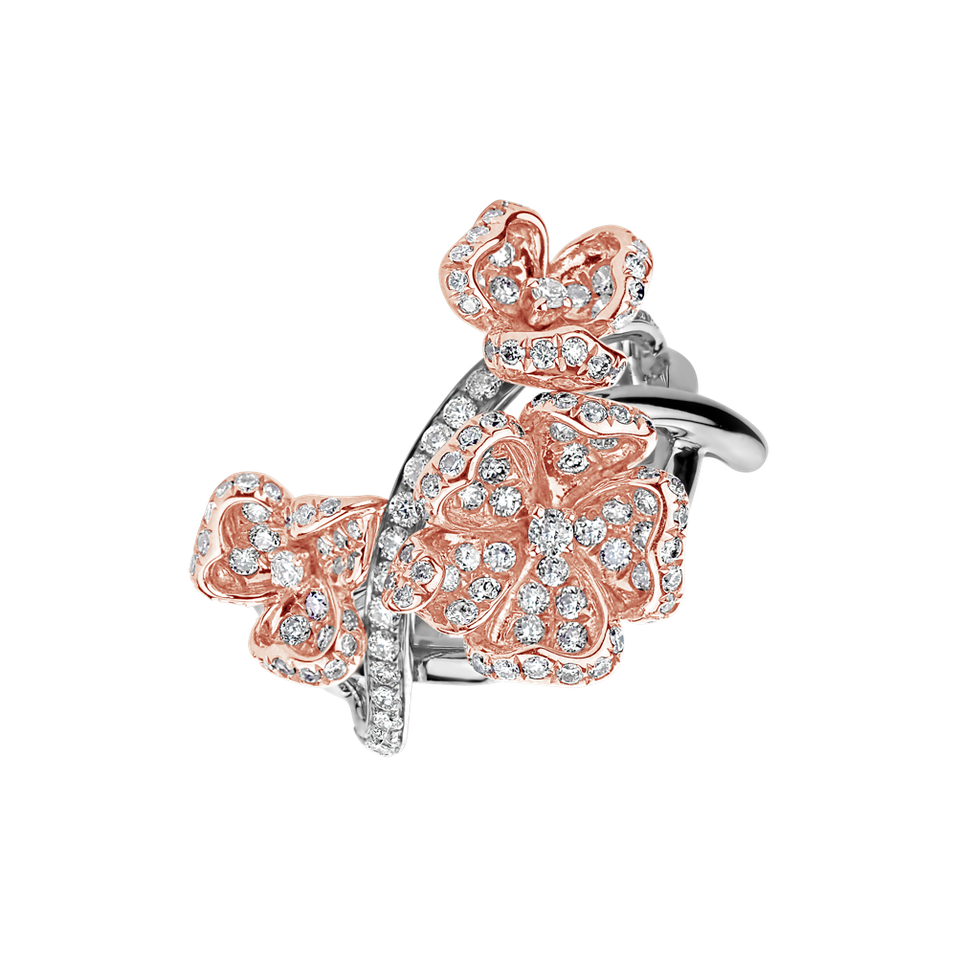 Prsten s diamanty Flower Flood