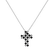 Náhrdelník s černými a bílými diamanty Godly Cross1