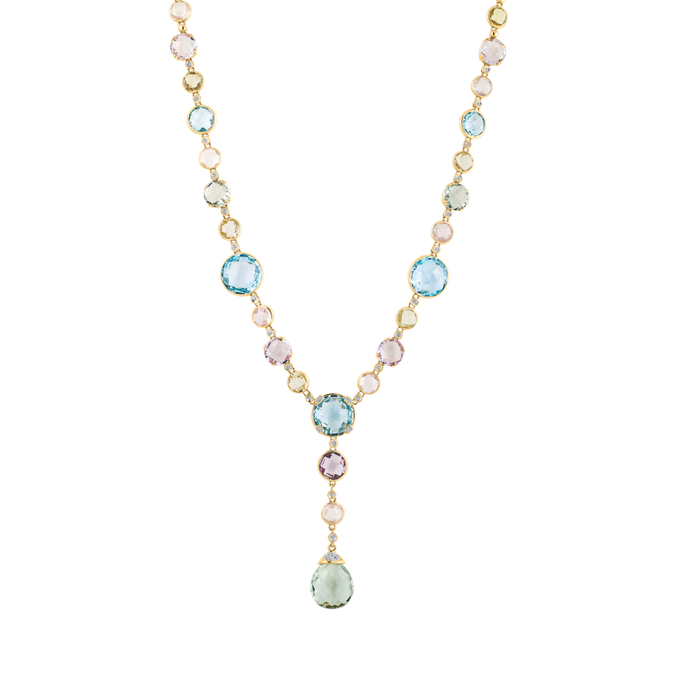 Náhrdelník s diamanty, ametysty, růženíny, topazy a quartzy Touch of Heaven