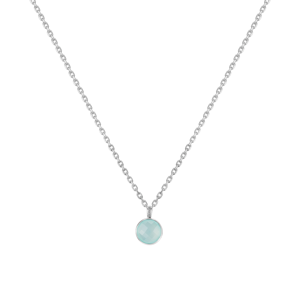 Přívěs s chalcedonem a diamanty Nermin