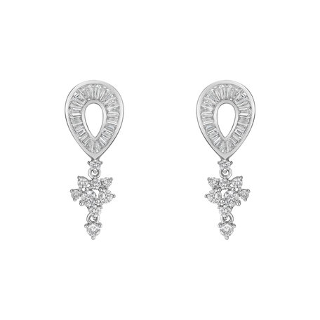 Náušnice s diamanty Posh Kiss