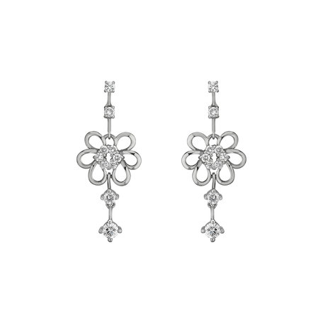 Náušnice s diamanty Fitting Flowers