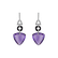 Náušnice s ametystem, diamanty a achátem Space Song2