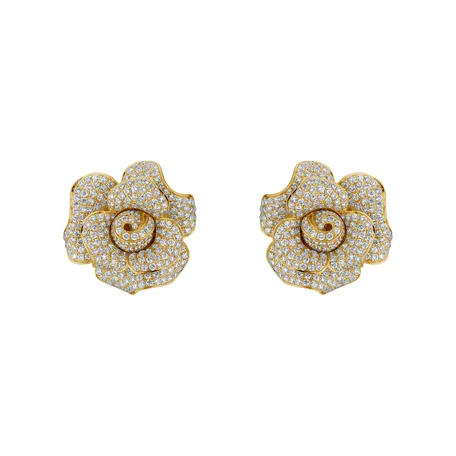 Náušnice s diamanty Flower Treasure
