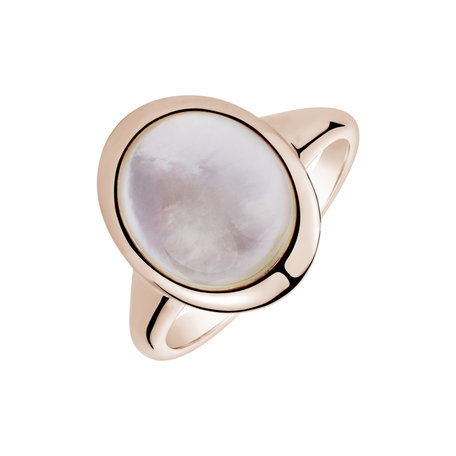 Prsten s Crystal a perletí Stylish Goth