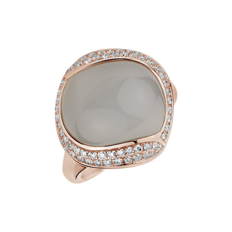 Prsten s měsíčním kamenem a diamanty Duchess Treasure