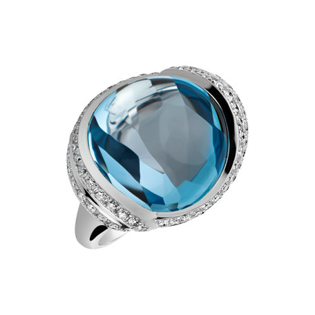 Prsten s topazem a diamanty Venus Poetry