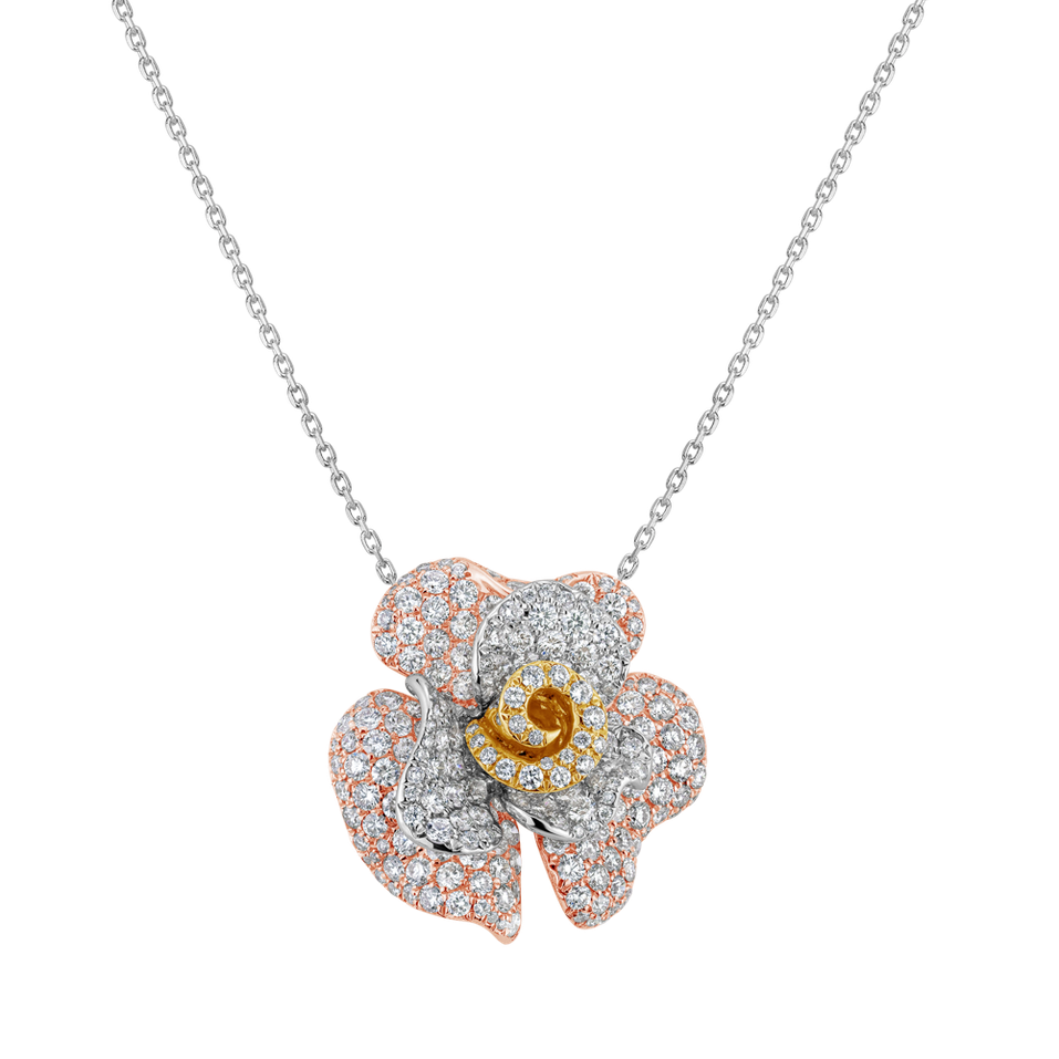 Přívěs s diamanty Sunshine Camellia