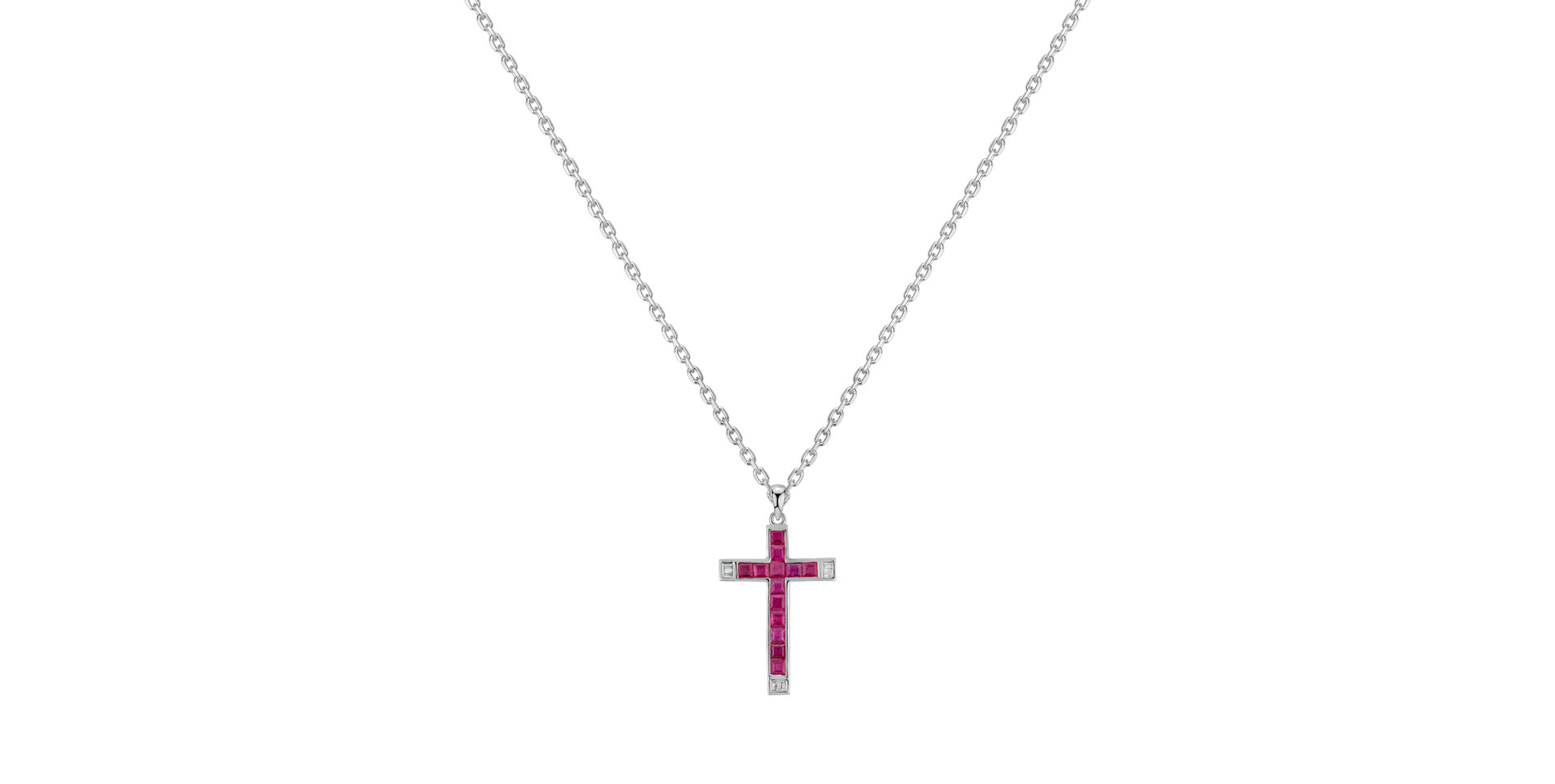 Přívěs s diamanty a rubíny Love Cross