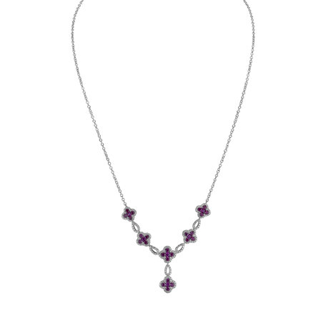 Náhrdelník s diamanty a rubíny Ruby Radiance