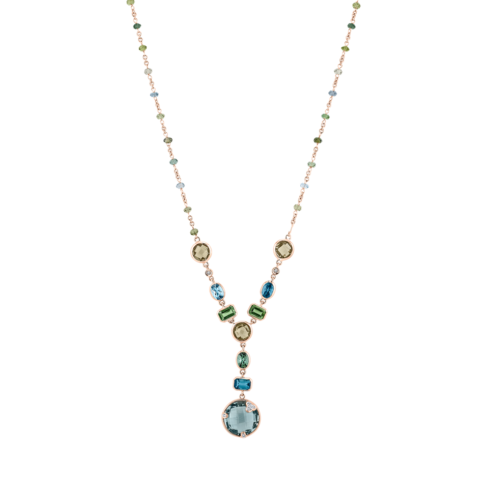 Náhrdelník s ametysty a turmalíny Seraph Treasure