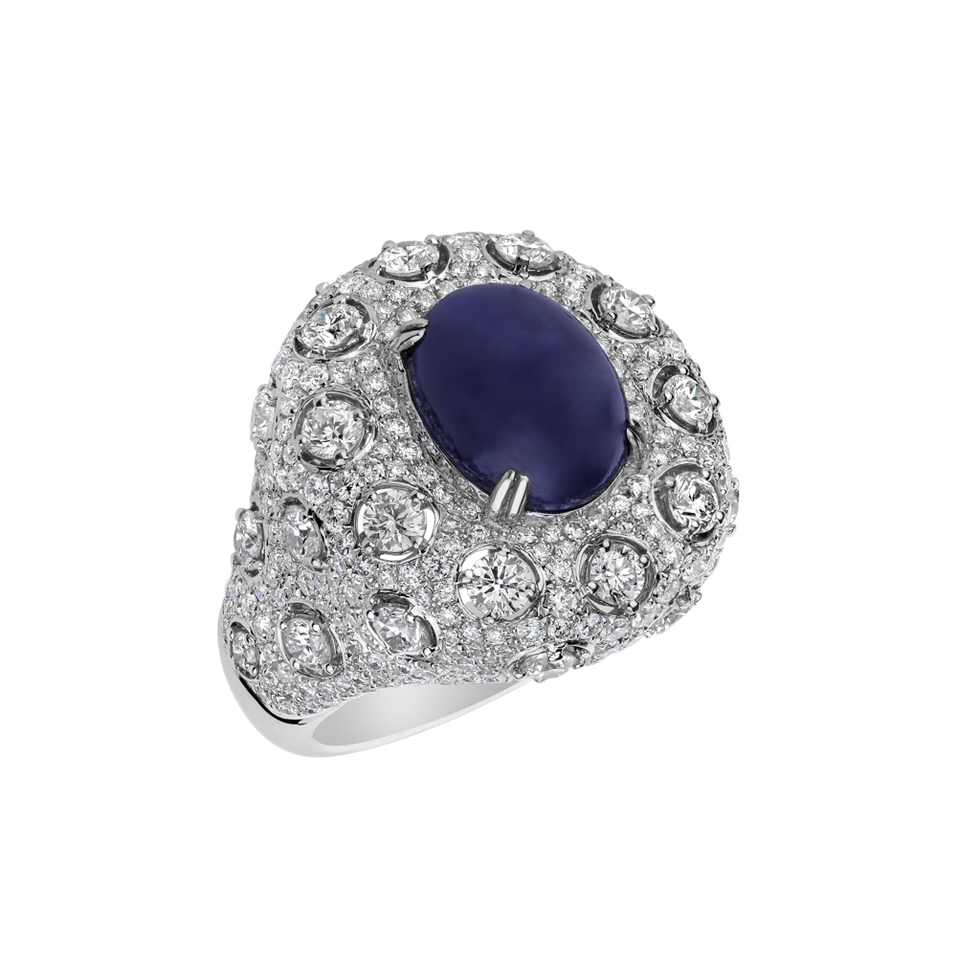 Prsten s safírem a diamanty Sapphire Treasure