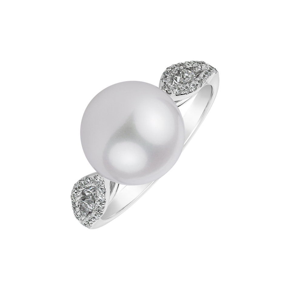 Prsten s perlou a diamanty Fantasy Pearl