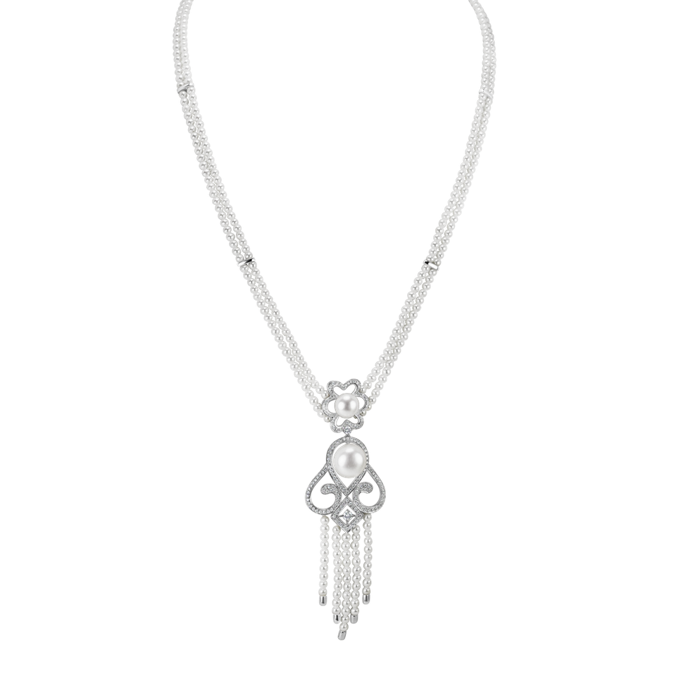 Náhrdelník s perlami a diamanty Versailles Romance
