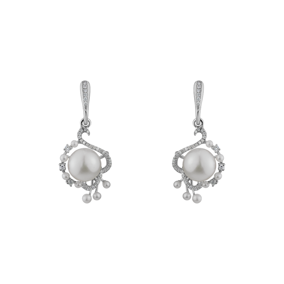 Náušnice s perlami a diamanty Noble Coast