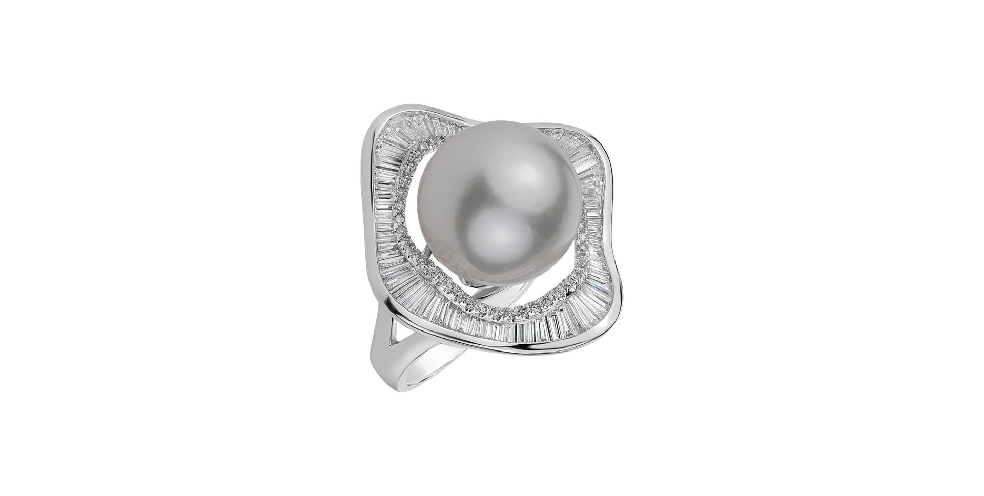 Prsten s perlou a diamanty Pearl Galaxy