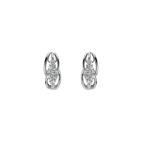 Náušnice s diamanty Fancy Twist
