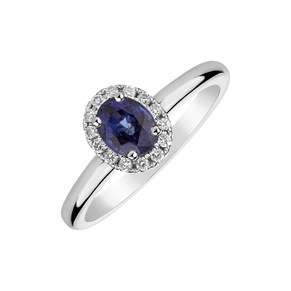 Prsten s safírem a diamanty Sapphire Majesty