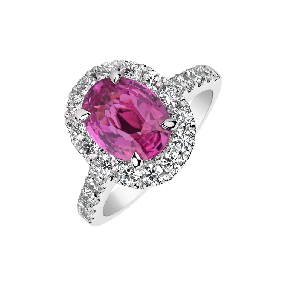 Prsten s safírem diamanty Royal Blush