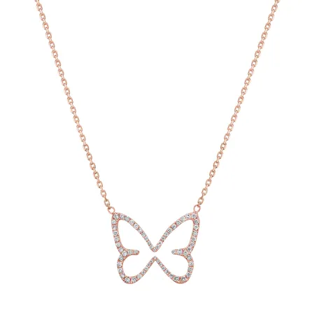 Náhrdelník s diamanty Simple Papillon