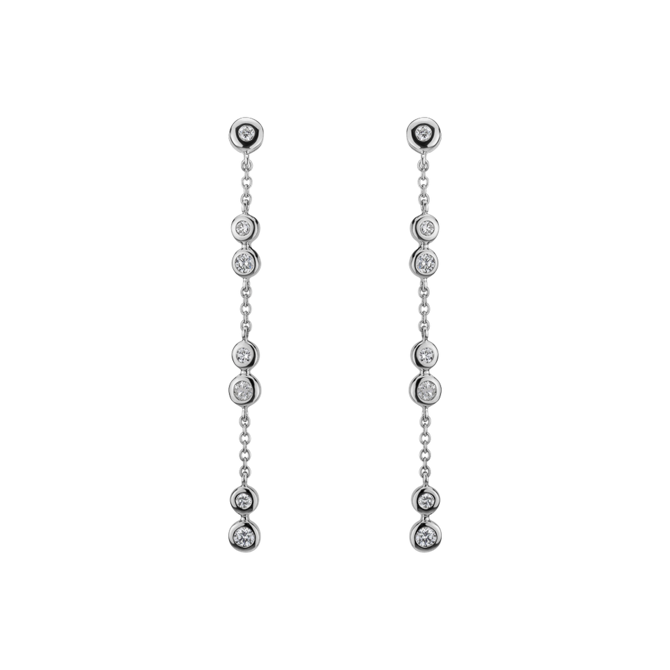 Náušnice s diamanty Charming Waterfall