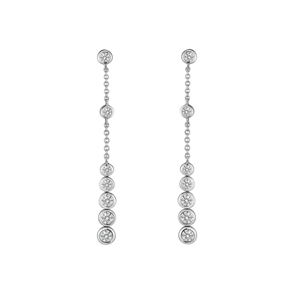 Náušnice s diamanty Moonshine Waterfall