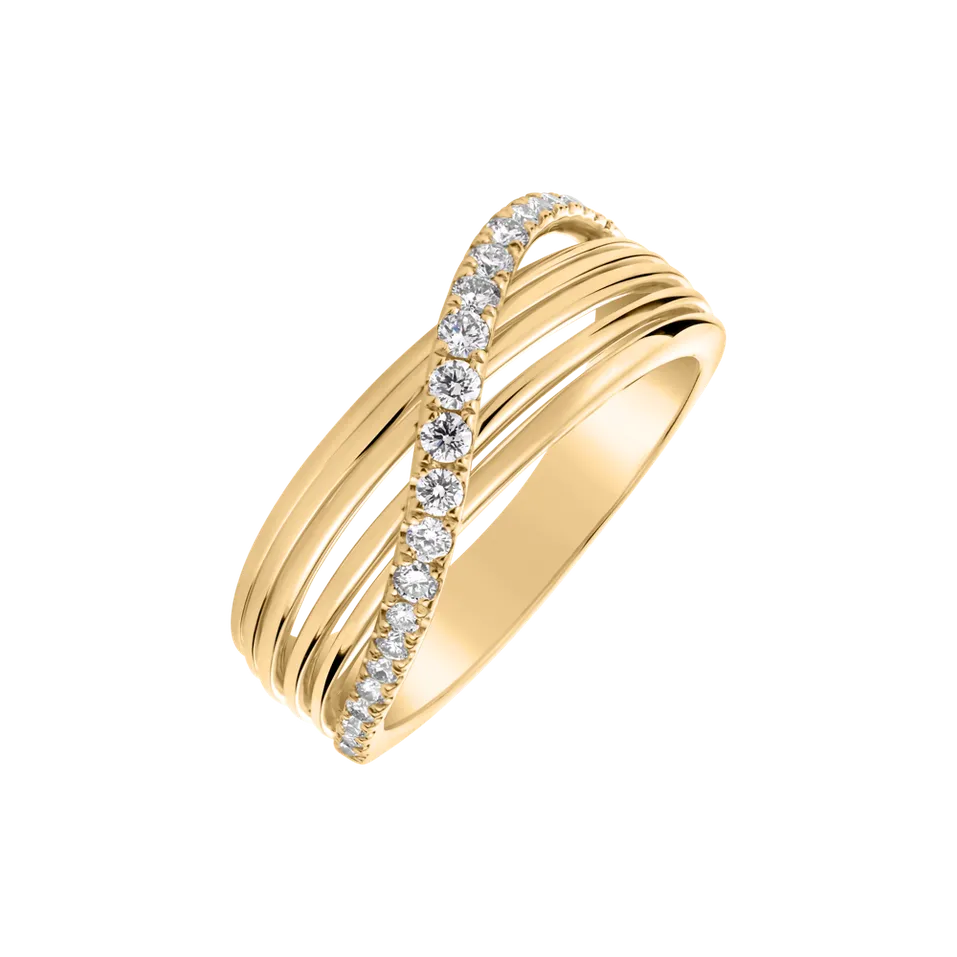Prsten s diamanty Orion Ribbon