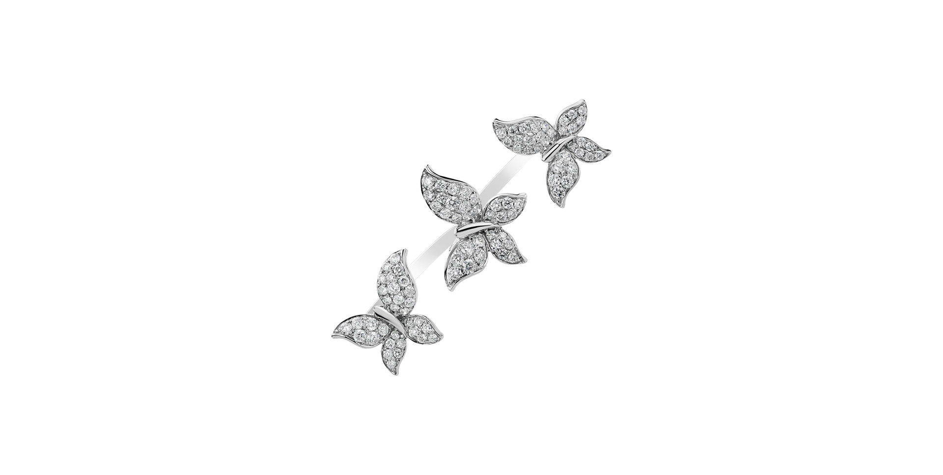 Prsten s diamanty Three Butterflies