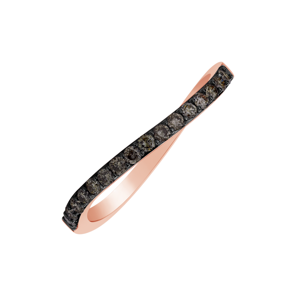 Prsten s hnědými diamanty Lilavathi