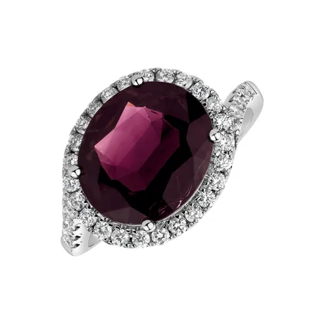 Prsten s turmalínem a diamanty Red Darling
