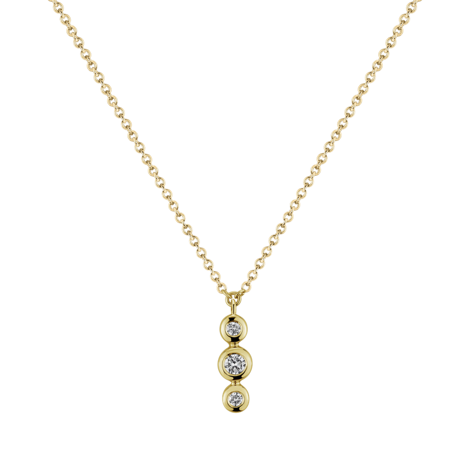 Náhrdelník s diamanty Waterfall Dots