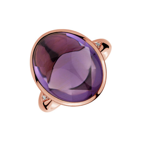 Prsten s ametystem a diamanty Witching Princess