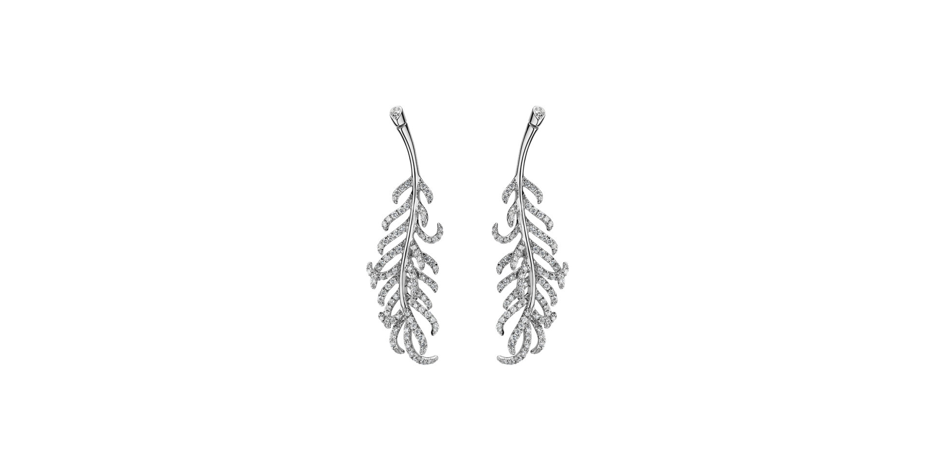 Náušnice s diamanty Dream Feather