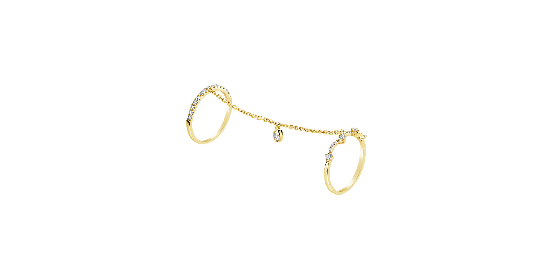 Prsten s diamanty Golden Loop
