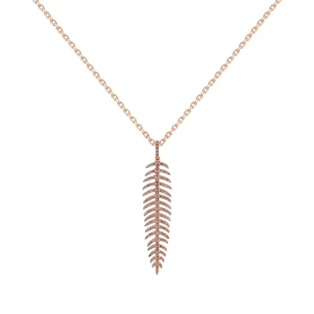 Přívěs s hnědými diamanty Amazing Feather
