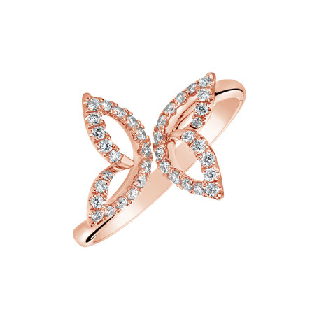 Prsten s diamanty Butterfly Silhuette