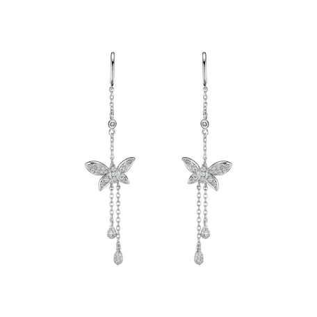 Náušnice s diamanty Celestial Wings