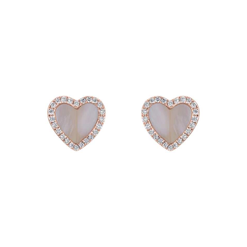 Náušnice s perletí a diamanty Cupid Galaxy