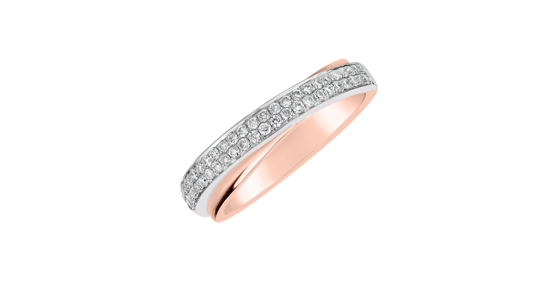 Prsten s diamanty Sparkle Ribbon