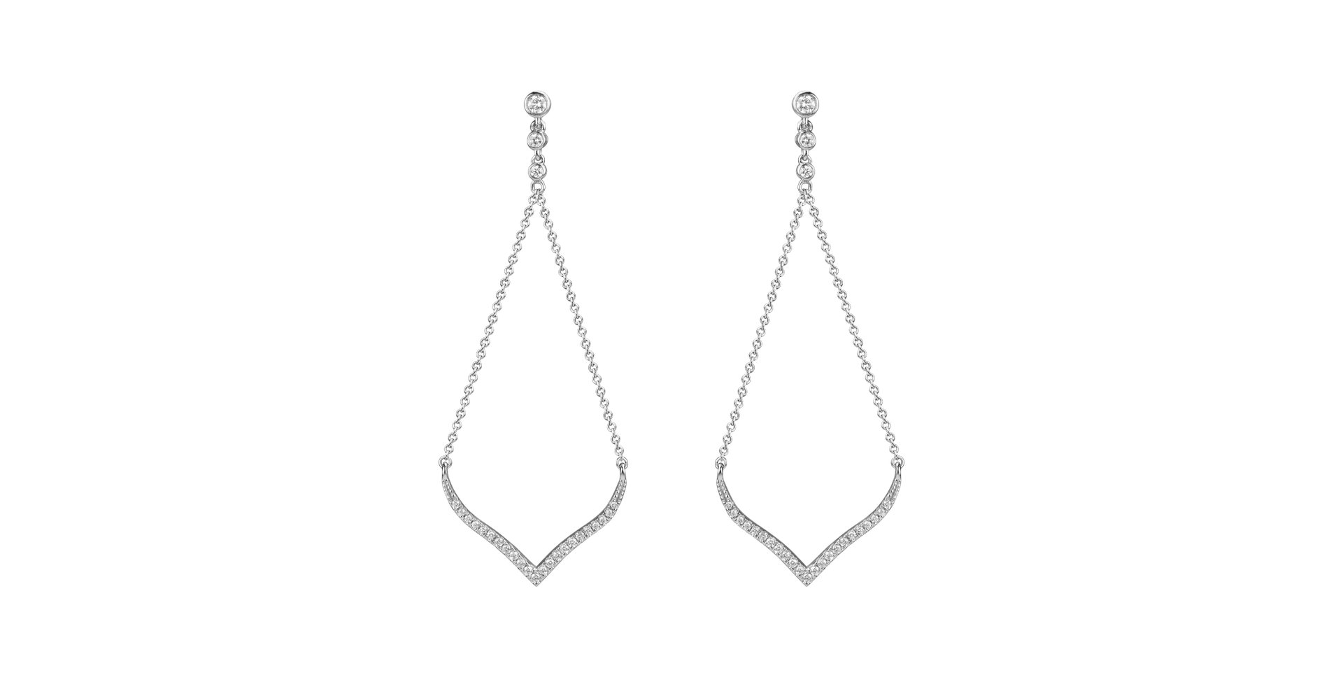 Náušnice s diamanty Virgin Waterfall