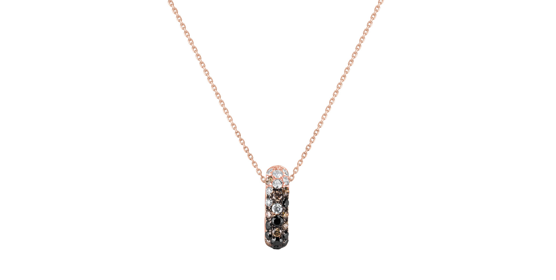 Přívěs s černými a bílými diamanty a hnědými Inferno Sky