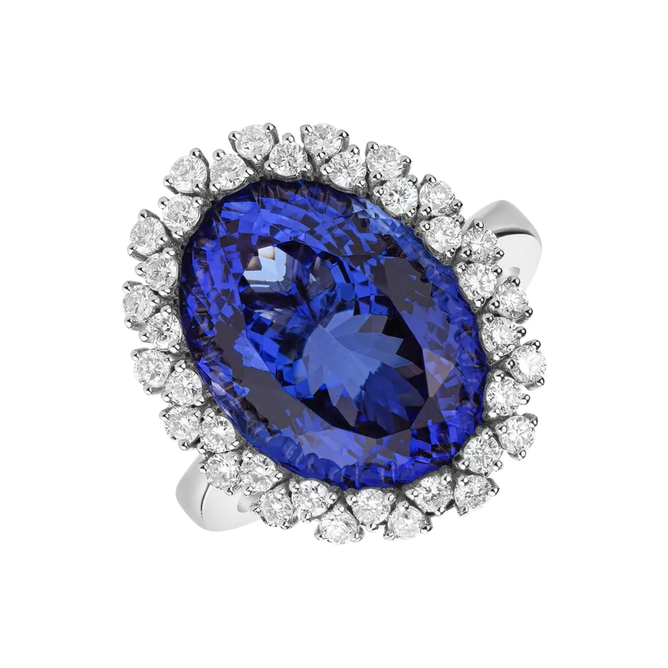 Prsten s tanzanitem a diamanty Eternal Sky