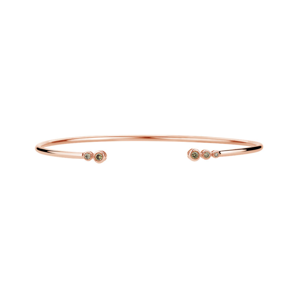 Náramek s hnědými diamanty Sunshine Mania