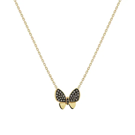 Přívěs s hnědými diamanty Butterfly Night