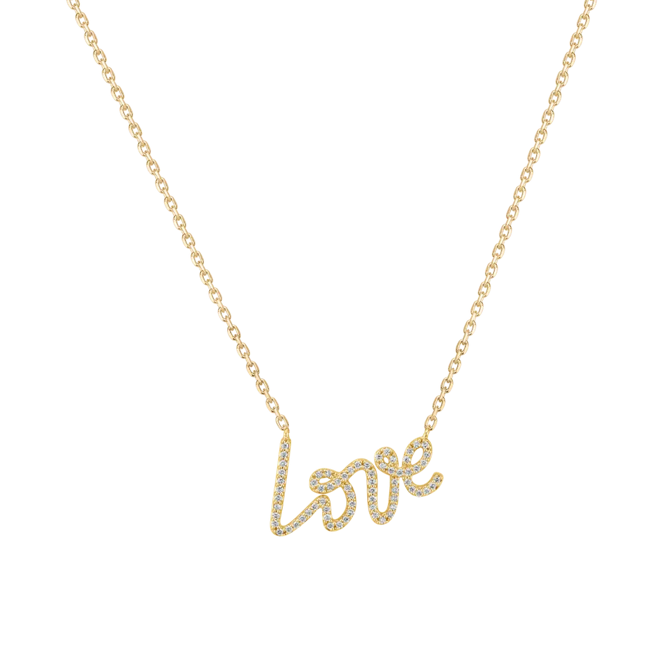 Náhrdelník s diamanty Love Letters