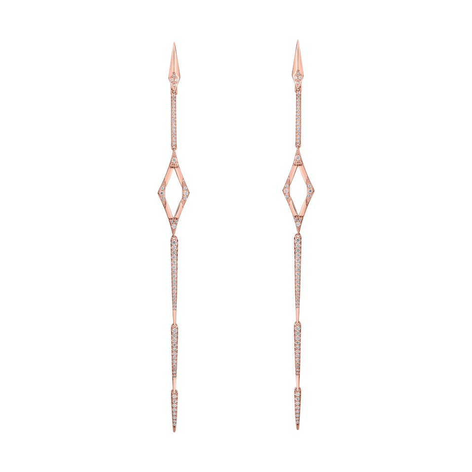 Náušnice s diamanty Charming Spear